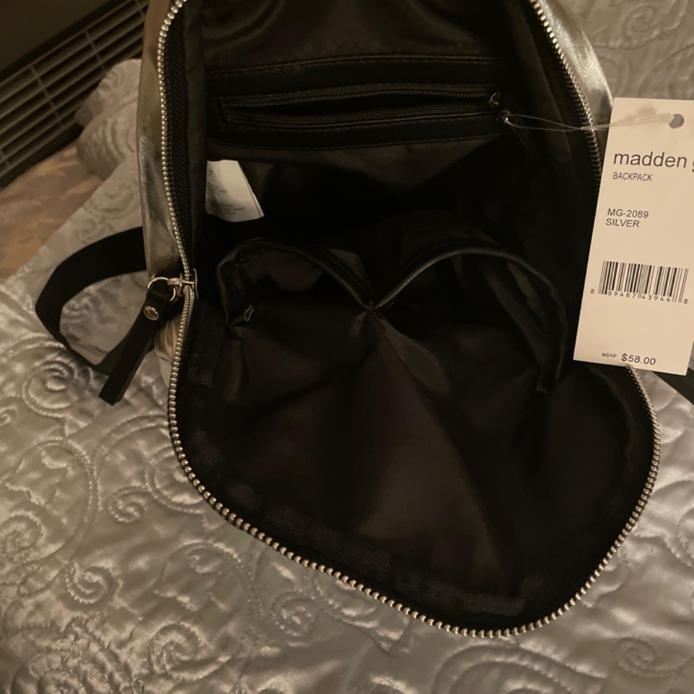 Silver mini backpack - Picture 4 of 4
